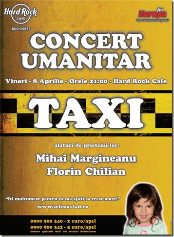 clip image0011 Trupa Taxi si prietenii, Mihai Margineanu si Florin Chilian: Concert umanitar pentru Selena